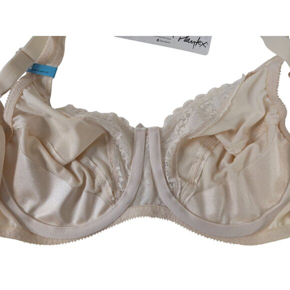 Playtex Secrets Full Figure Underwire Bra 36C Beige Unlined Full Coverage - Picture 5 of 8